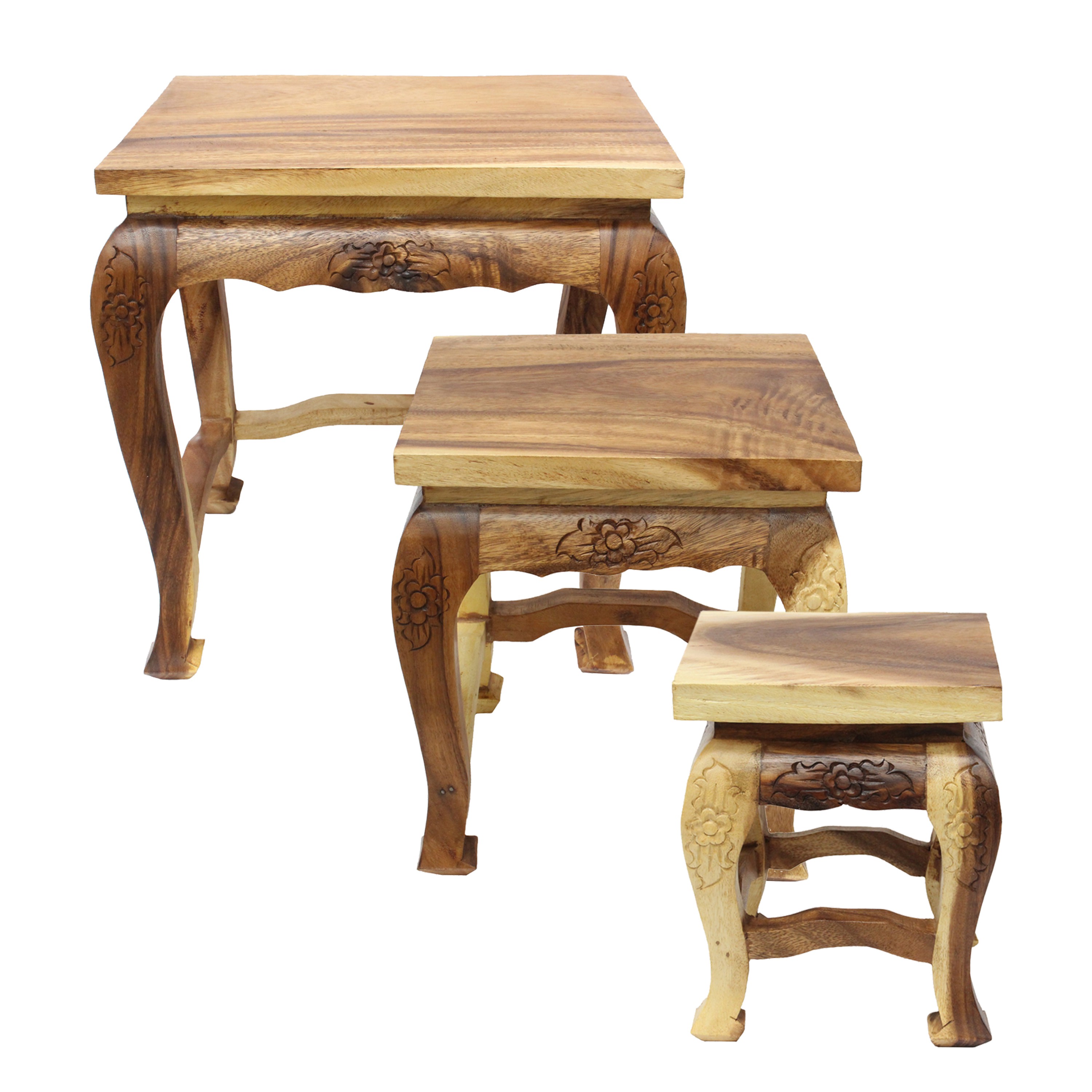 Opium Hocker Holzhocker Beistelltisch Nachttisch Blumenhocker Holz