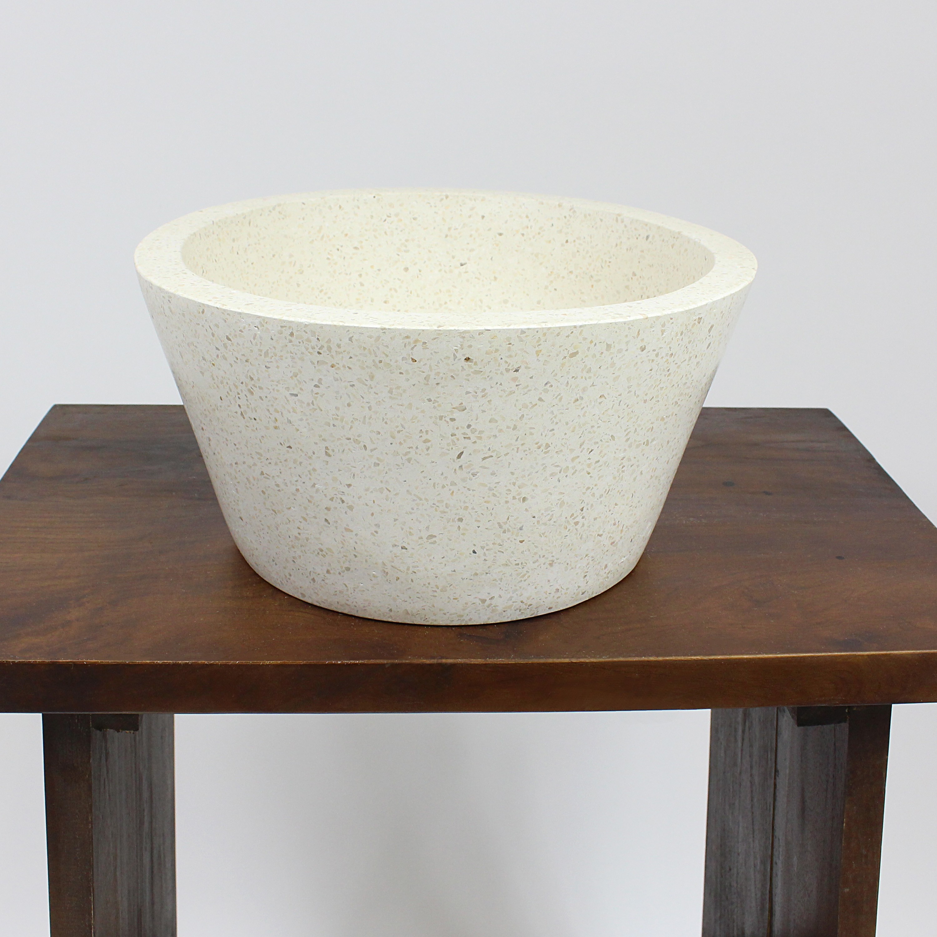 {Waschbecken rund stein
17} Terrazzo Waschbecken Handwaschbecken Steinbecken Gäste Bad ca. 35 ... | {Waschbecken rund stein
17}